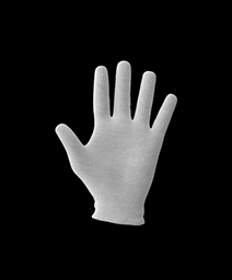 White magician glove waving 